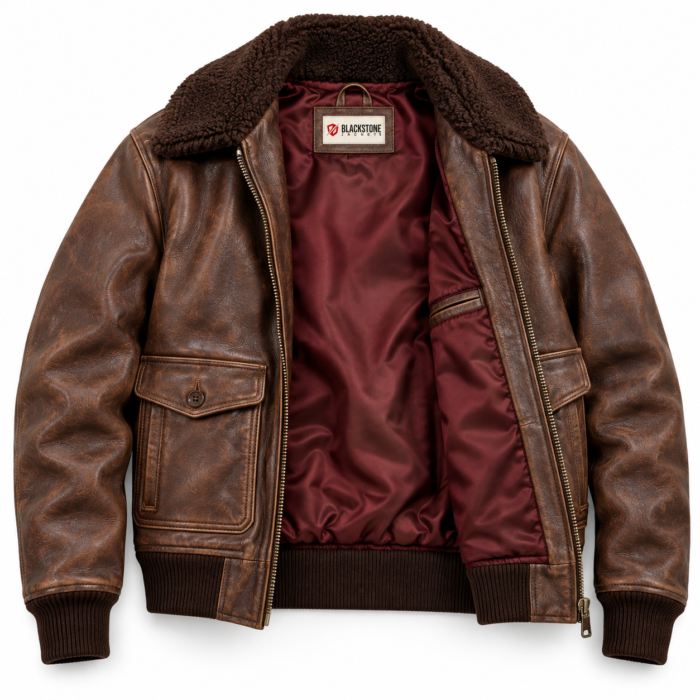 Captain Distressed Seal Brown Men's G-1 Flight Leather Jacket | Blackstone Jackets