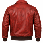 Canyon Rust Red Men's Leather Modern Flight Jacket | Blackstone Jackets