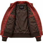 Canyon Rust Red Men's Leather Modern Flight Jacket | Blackstone Jackets