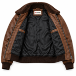 Beacon Medium Brown Men's G-1 Flight Leather Jacket | Blackstone Jackets