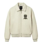Avirex Icon beige leather jacket for men front view