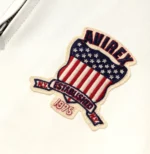 Avirex white leather jacket embroidered Established 1975 chest patch