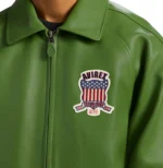 Avirex Green Icon leather jacket Established 1975 chest patch