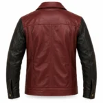 Burgundy Leather Jacket back