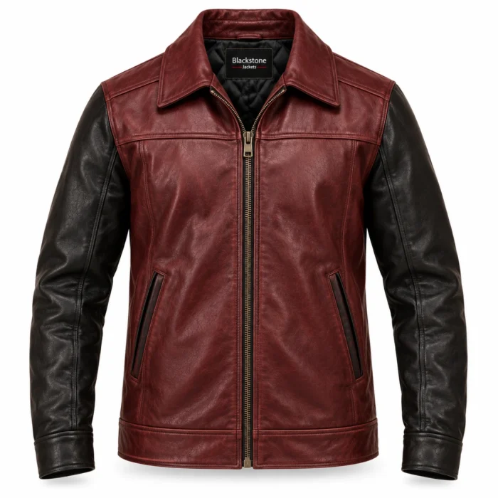 Burgundy Leather Jacket