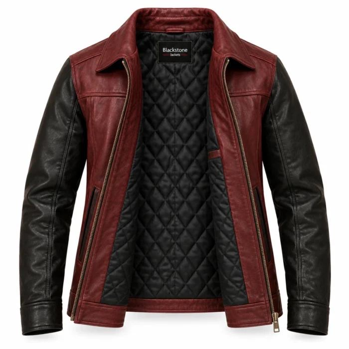 Burgundy Leather Jacket inner