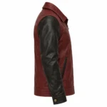 Burgundy Leather Jacket side