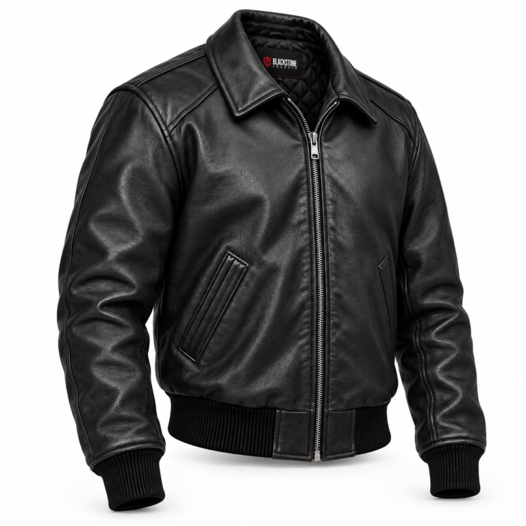 Astra Black Women's Leather Cropped Flight Bomber | Blackstone Jackets