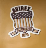 Avirex X Timberland tan leather jacket embroidered chest patch