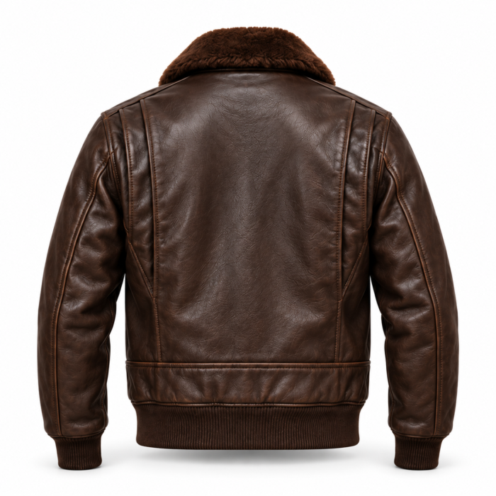 Baron Espresso Brown Men's G-1 Flight Leather Jacket | Blackstone Jackets