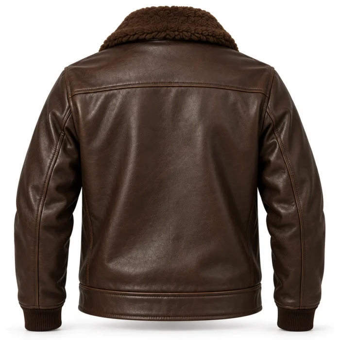 Altair Seal Brown Men's Aviator Leather Jacket | Blackstone Jackets
