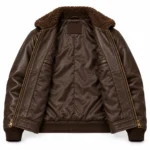 Altair Seal Brown Men's Aviator Leather Jacket | Blackstone Jackets