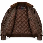 Archer Dark Chocolate Brown Men's Aviator Leather Jacket | Blackstone Jackets