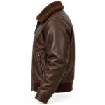 Archer Dark Chocolate Brown Men's Aviator Leather Jacket | Blackstone Jackets