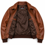 Aero Russet Brown Men's A-2 Flight Leather Jacket | Blackstone Jackets