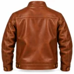 Baron Cognac Brown Men's Aviator Leather Jacket | Blackstone Jackets