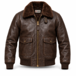Baron Espresso Brown Men's G-1 Flight Leather Jacket | Blackstone Jackets