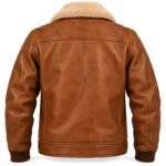 Beacon Light Tobacco Brown Men's Aviator Leather Jacket | Blackstone Jackets