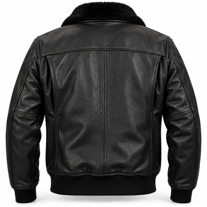 Nomad Black Men's G-1 Flight Leather Jacket | Blackstone Jackets - Image 3