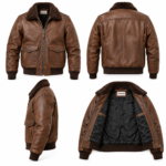 Beacon Medium Brown Men's G-1 Flight Leather Jacket | Blackstone Jackets