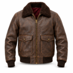 Atlas Distressed Seal Brown Men's G-1 Flight Leather Jacket | Blackstone Jackets
