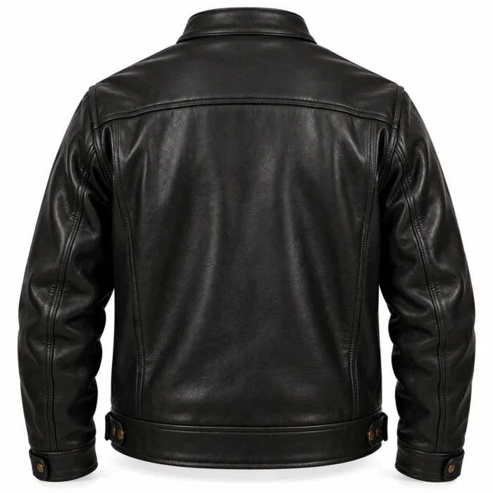 Canyon Black Men's Aviator Leather Jacket | Blackstone Jackets