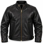 Canyon Black Men's Aviator Leather Jacket | Blackstone Jackets