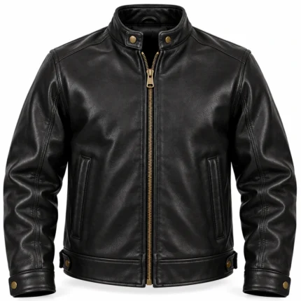 Canyon Black Men's Aviator Leather Jacket | Blackstone Jackets