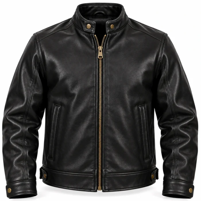 Canyon Black Men's Aviator Leather Jacket | Blackstone Jackets