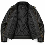 Canyon Black Men's Aviator Leather Jacket | Blackstone Jackets