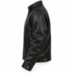 Canyon Black Men's Aviator Leather Jacket | Blackstone Jackets