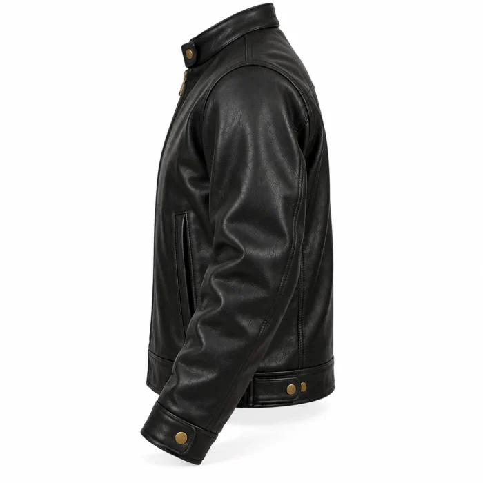 Canyon Black Men's Aviator Leather Jacket | Blackstone Jackets