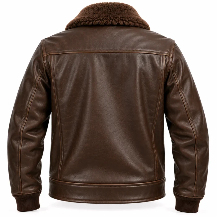 Captain Seal Brown Men's Aviator Leather Jacket | Blackstone Jackets