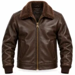 Captain Seal Brown Men's Aviator Leather Jacket | Blackstone Jackets