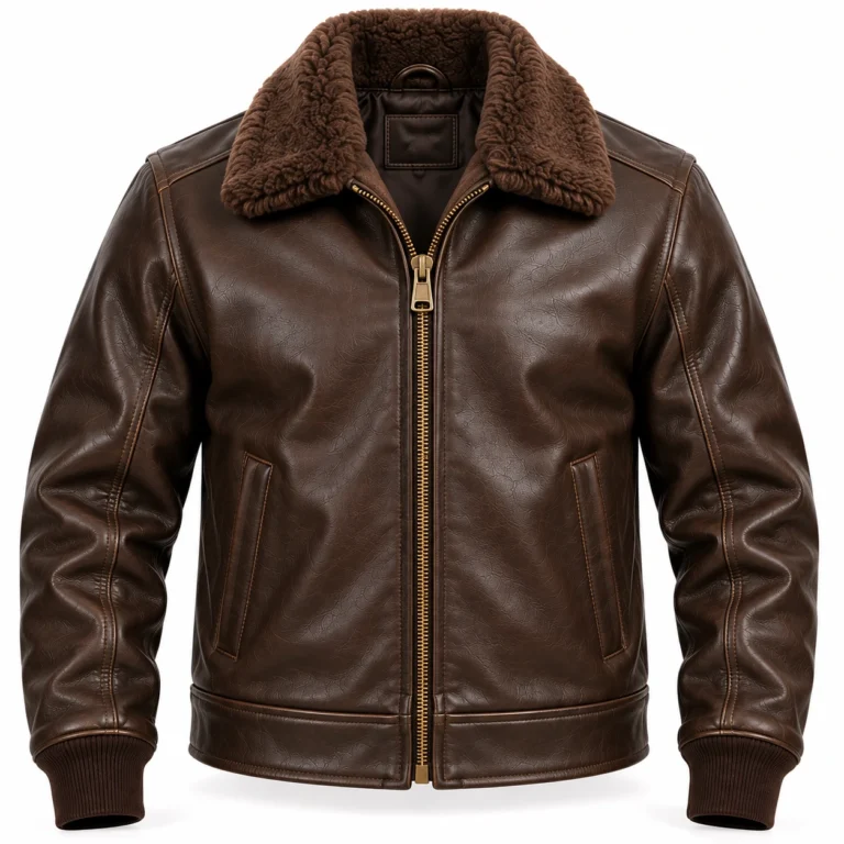 Captain Seal Brown Men's Aviator Leather Jacket | Blackstone Jackets