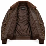 Captain Seal Brown Men's Aviator Leather Jacket | Blackstone Jackets