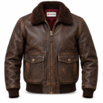 Captain Distressed Seal Brown Men's G-1 Flight Leather Jacket | Blackstone Jackets