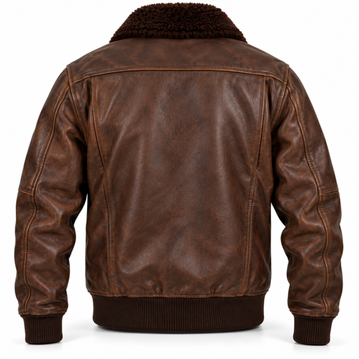 Bishop Seal Brown Men's G-1 Flight Leather Jacket | Blackstone Jackets