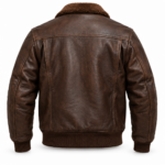 Ranger Espresso Brown Men's Aviator Leather Jacket | Blackstone Jackets