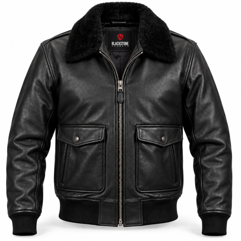 Nomad Black Men's G-1 Flight Leather Jacket | Blackstone Jackets