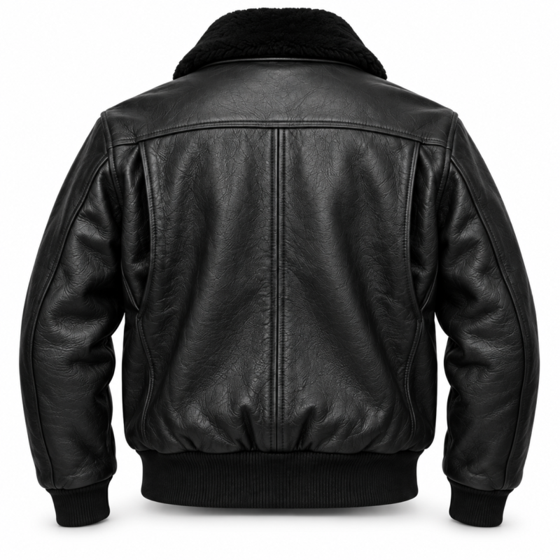 Archer Black Men's G-1 Flight Leather Jacket | Blackstone Jackets