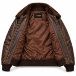 Ranger Espresso Brown Men's G-1 Flight Leather Jacket | Blackstone Jackets