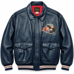 Tuskegee Airmen Navy Blue Leather Flight Bomber Jacket | Blackstone Jackets