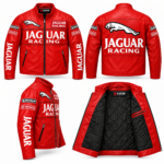Premium Men’s Red Jaguar Racing Leather Jacket – Blackstone Jackets