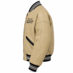 Avirex Normandy Campaign Cream Leather Bomber Jacket | Blackstone Jackets