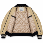 Avirex Normandy Campaign Cream Leather Bomber Jacket | Blackstone Jackets