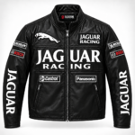 Men’s Black Jaguar Racing Leather Jacket – Premium Motorsport Racer Jacket Blackstone jacket