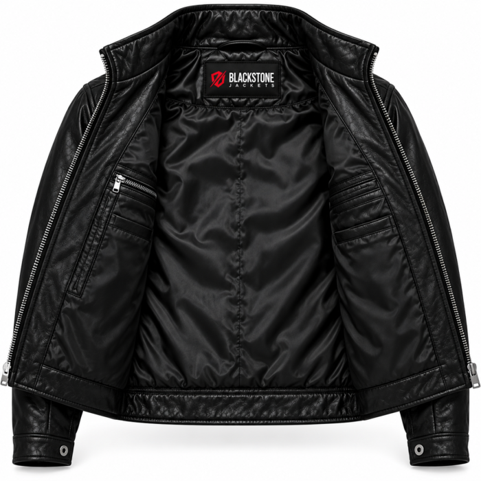 Men’s Black Jaguar Racing Leather Jacket – Premium Motorsport Racer Jacket Blackstone jacket