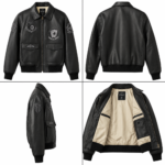 Avirex Men’s Black Leather Flight Bomber Jacket | Blackstone Jackets