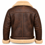 Dakota Espresso With Tan Shearling Men's B-3 Shearling Flight Leather Jacket | Blackstone Jackets